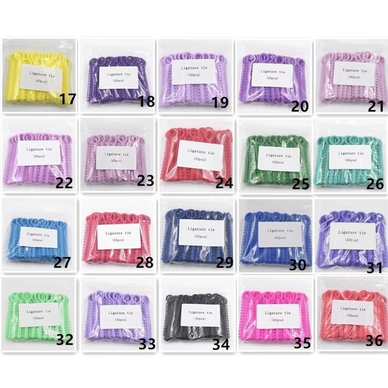 1040 Dental ligature Ties Buccal Tube MBT Roth Edgewise 1st 2nd 018 022 Bondable