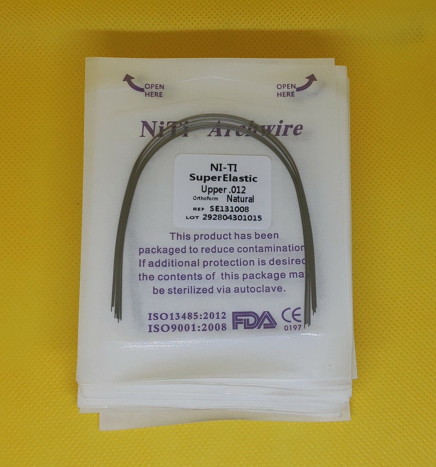 10Pcs/Pack Dental Super Elastic NITI Arch Wires Orthodontic Round Natural Form