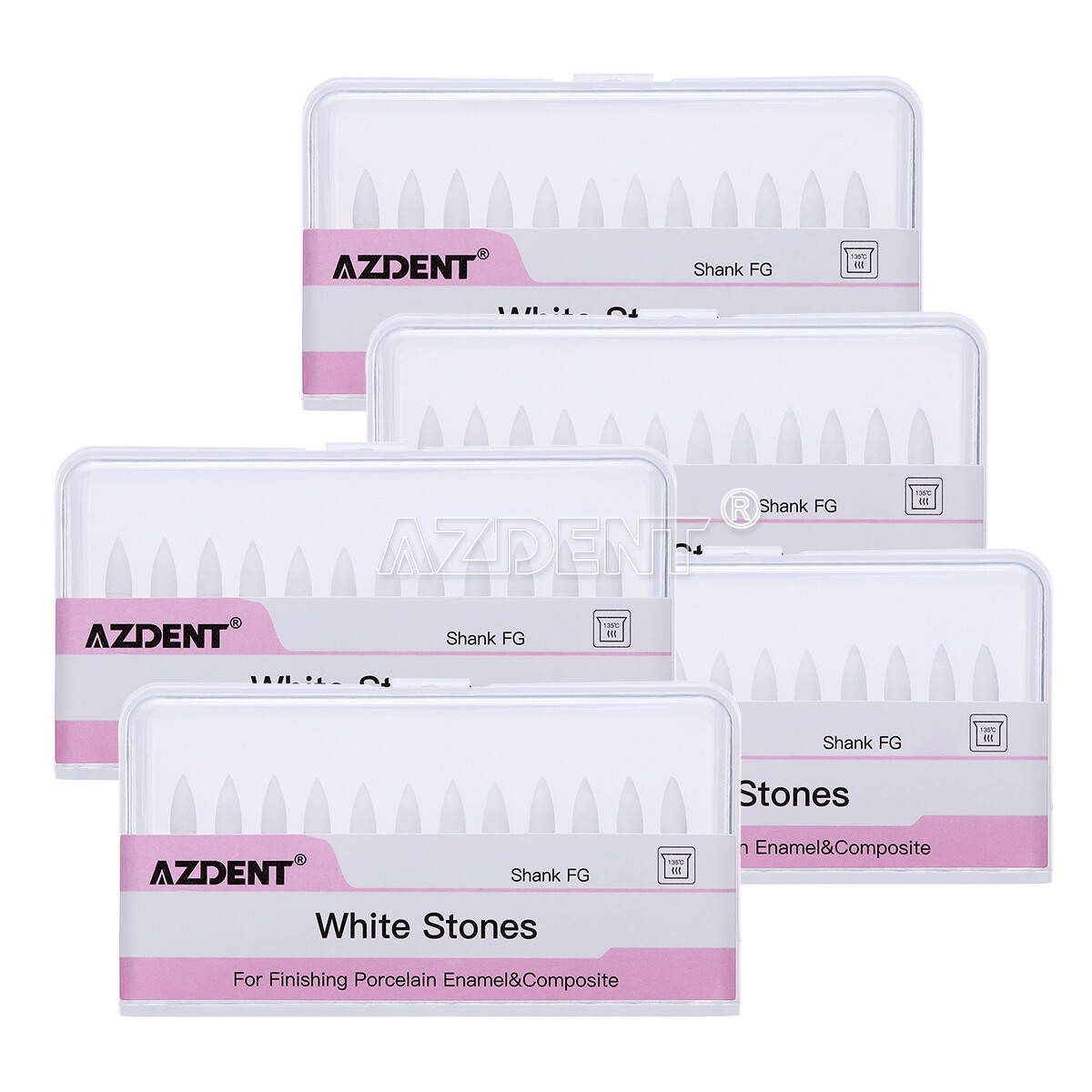 Dental Mounted White Polishing Stones Flame shape FG bur Arkansas Stone Points