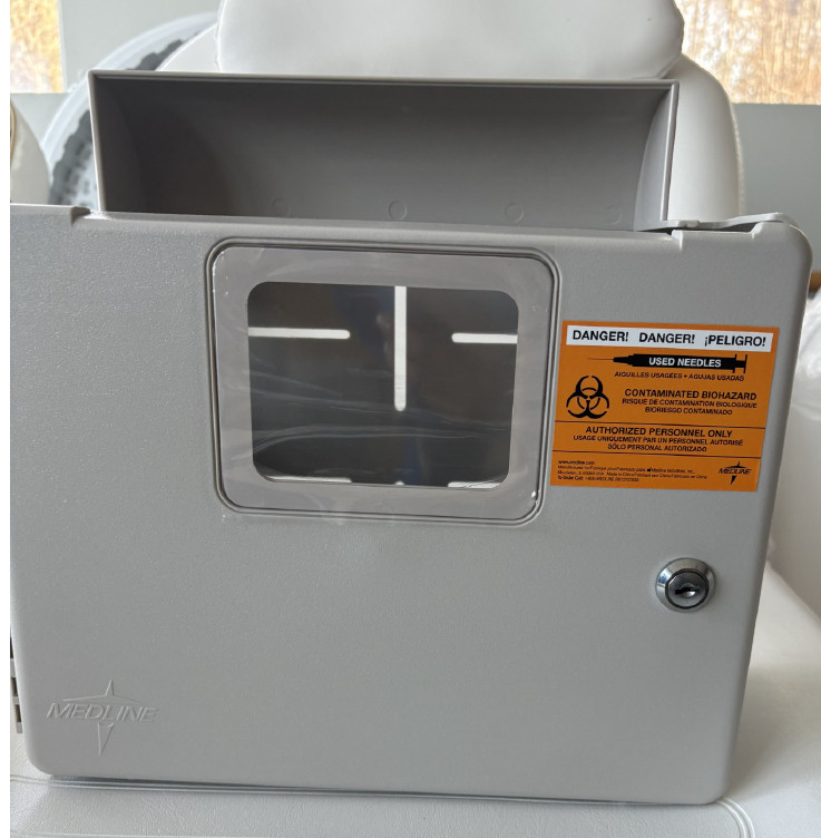 Sharps wall mount locking cabinets