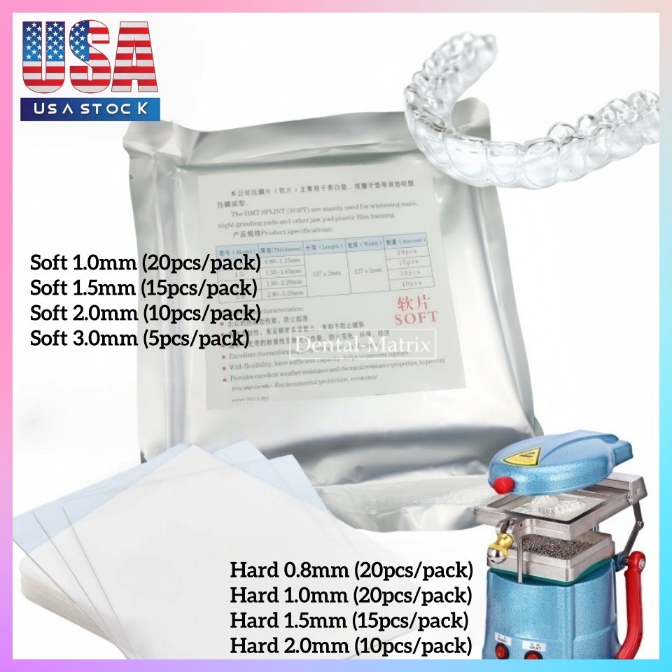 Dental Splint Thermoforming Material Vacuum Forming Orthodontic Hard Soft 1 Bag