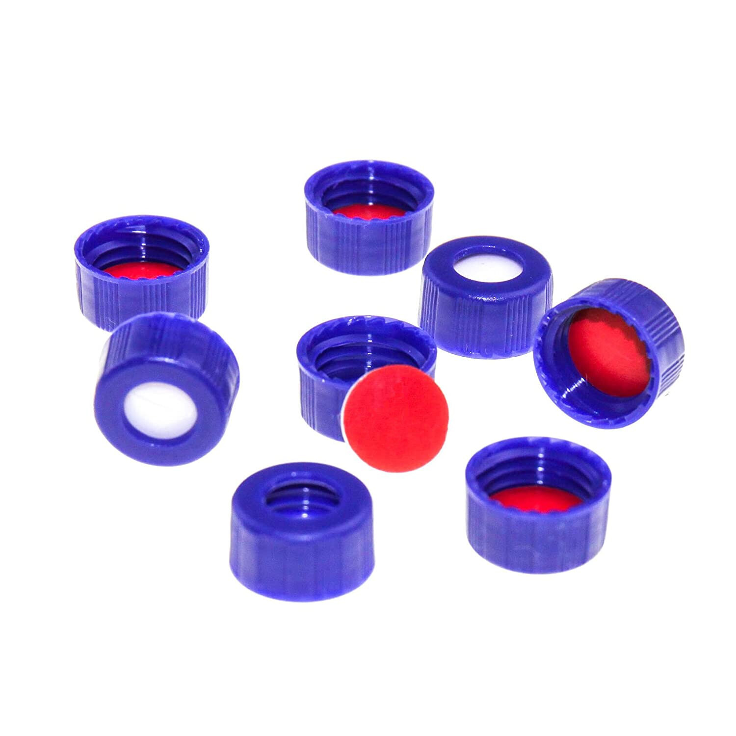 6000xAutosample Vial Cap,9-425 HPLC 2ml Vial Screw Thread Blue caps,9mm