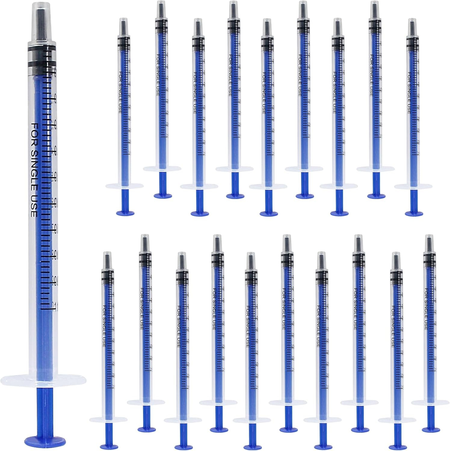 1/2/3 Ml Plastic Syringe, No Needle, Individually Wrapped, Clear Measurement
