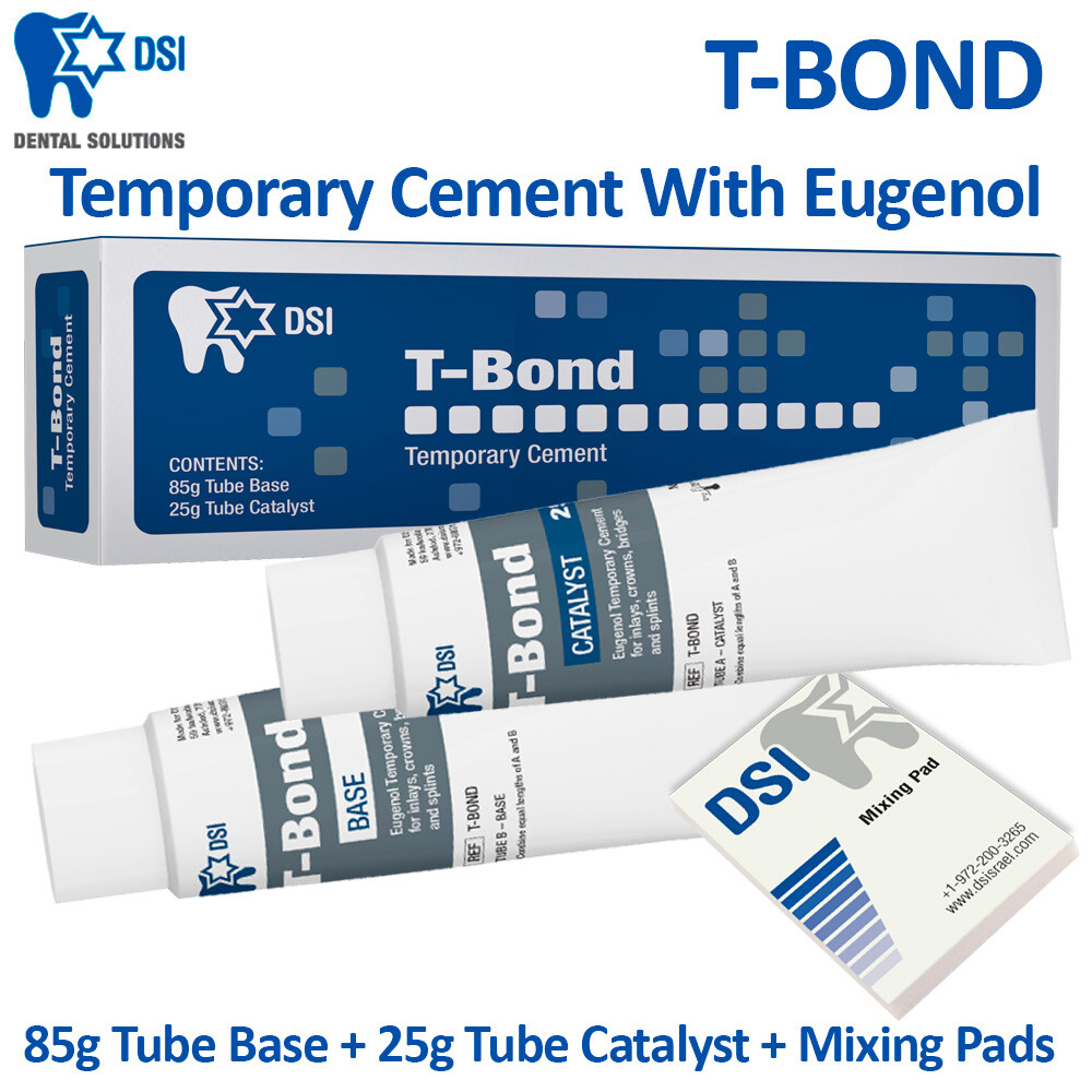 DSI T-Bond Temp Bond Dental Temporary Cr0wn and Bridge Eugenol Cement 110g TOTAL