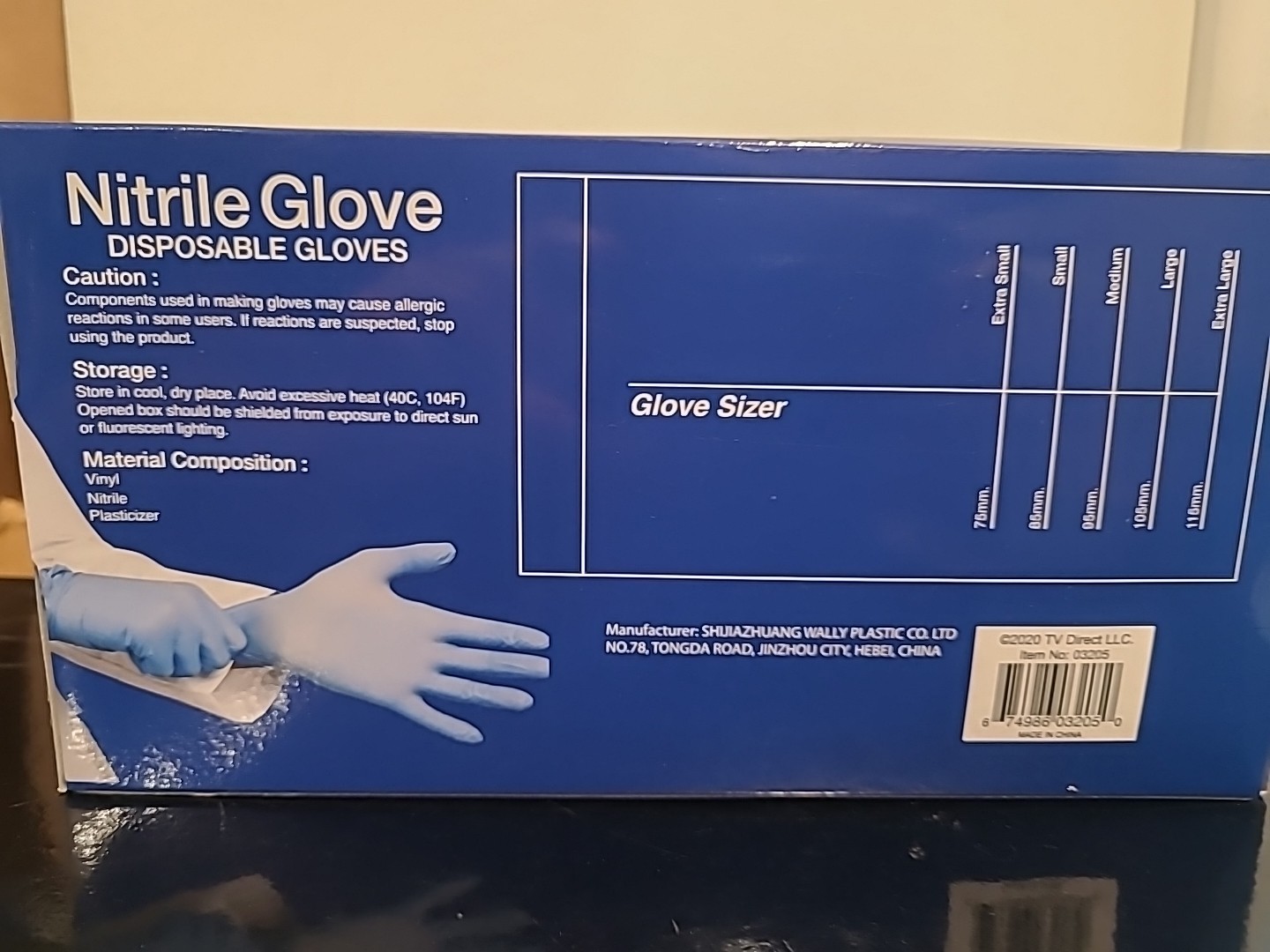 New in Box NITRILE GLOVES CASE (100) pieces size XL x-large Powder Free BLUE