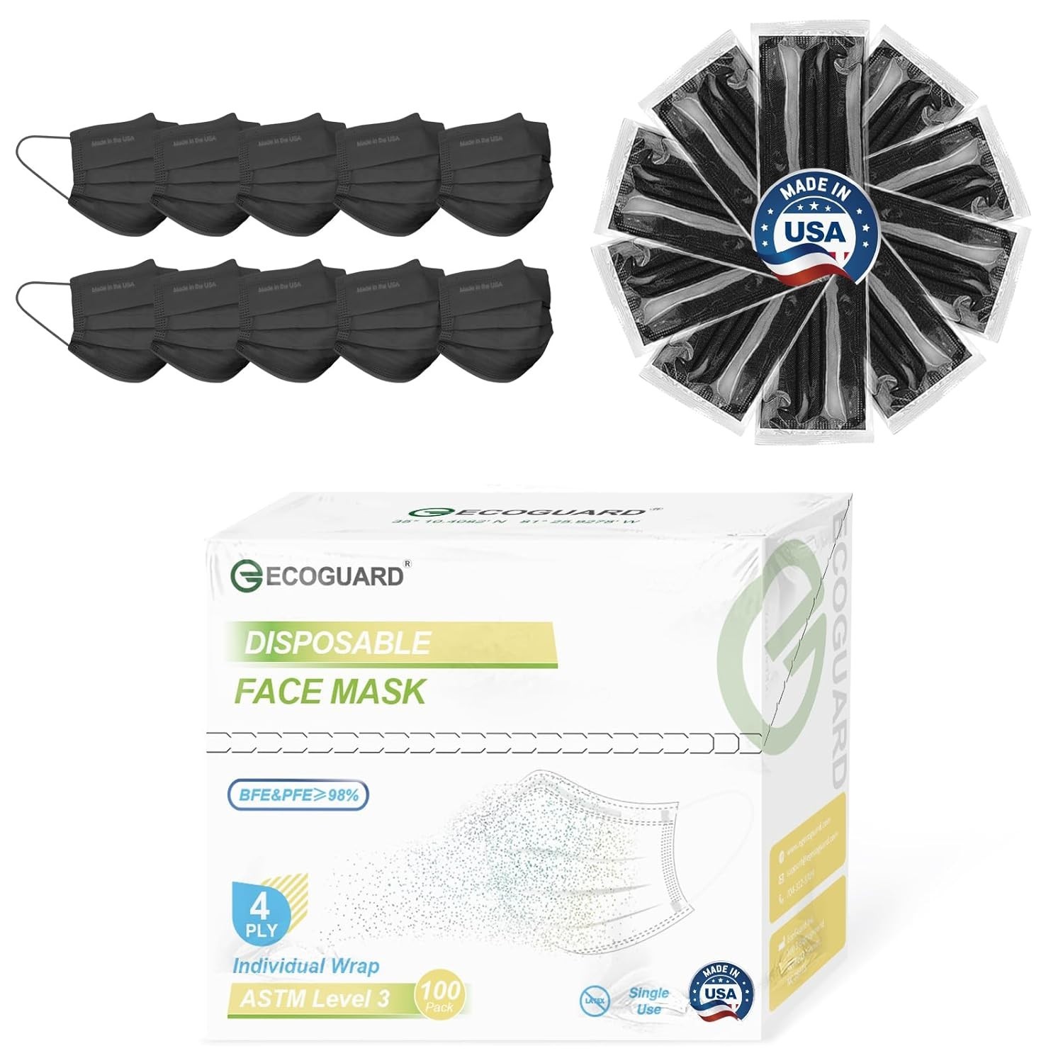 Breathable Face Masks – 4-Ply, ASTM Level 3, Perfect for Everyday Wear