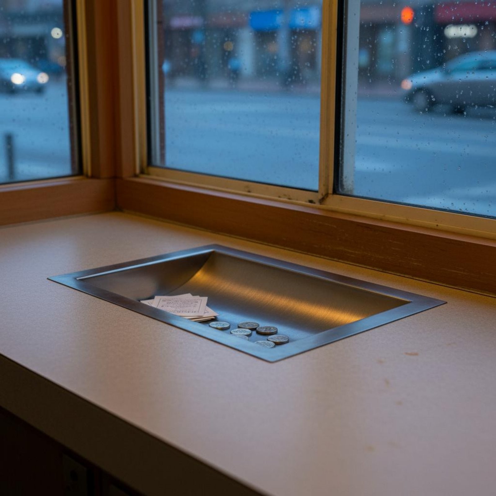 Stainless Steel Currency Tray Easy Installation Transaction Tray Tray Brushed