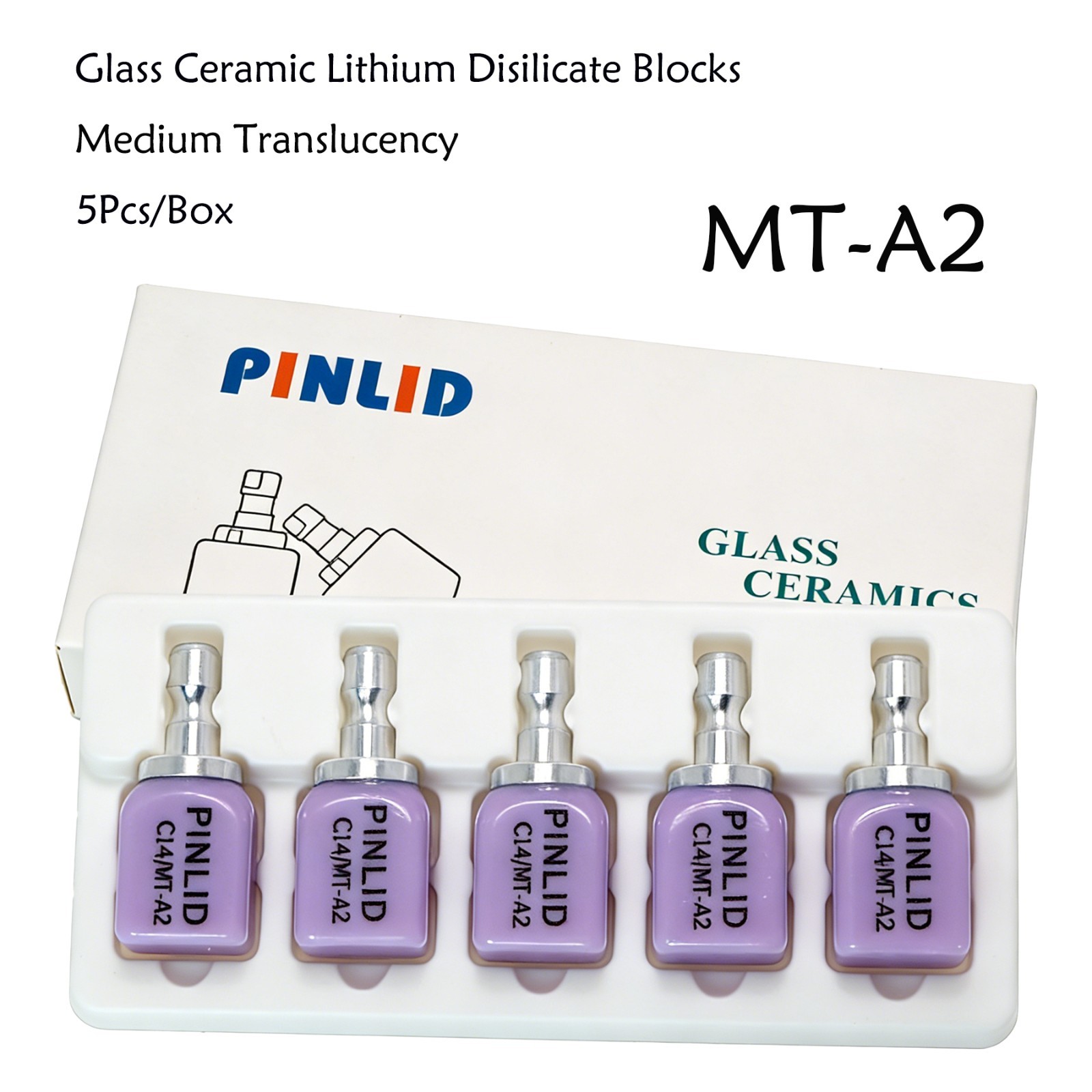 C14 MT Dental Emax Lithium Disilicate Glass Ceramic (LS2) CAD CAM Milling Blocks