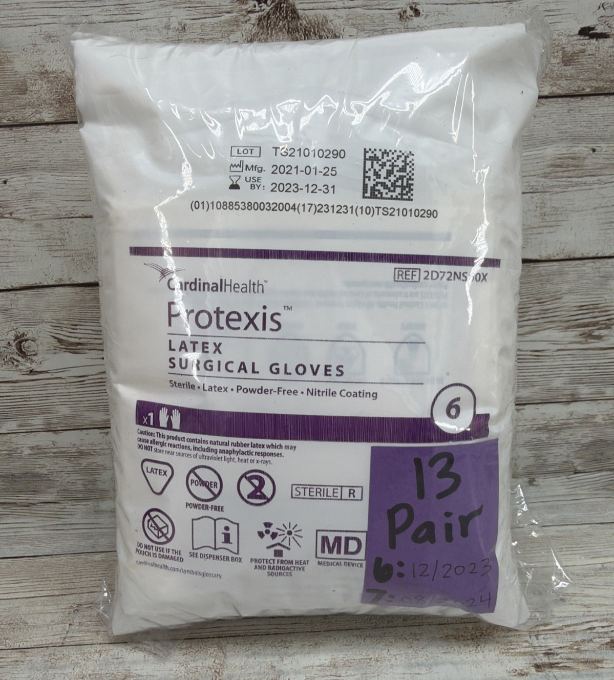 Protexis Latex Surgical Gloves *13 Pair* Cardinal Health, Size: 6 *See Date*
