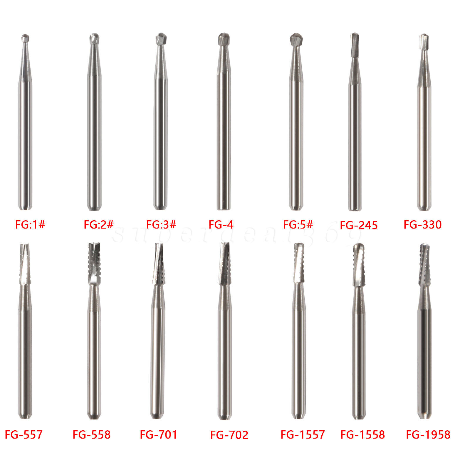10Pcs/Pack Dental Lab Tungsten Steel Carbide Burs For High Speed Handpiece FG SA