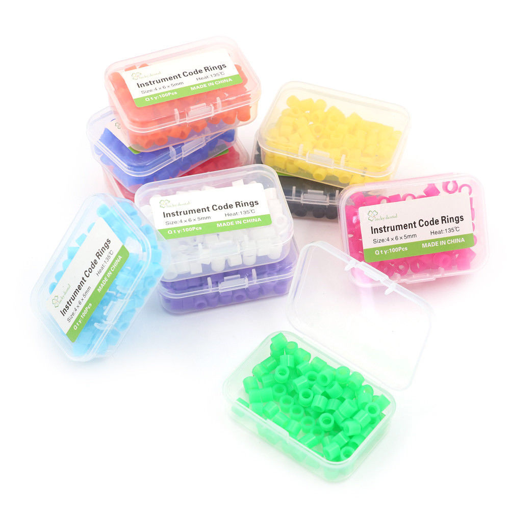 100 Pcs/Box Small Dental Orthodontic Silicone Instrument Color Code Rings Bands