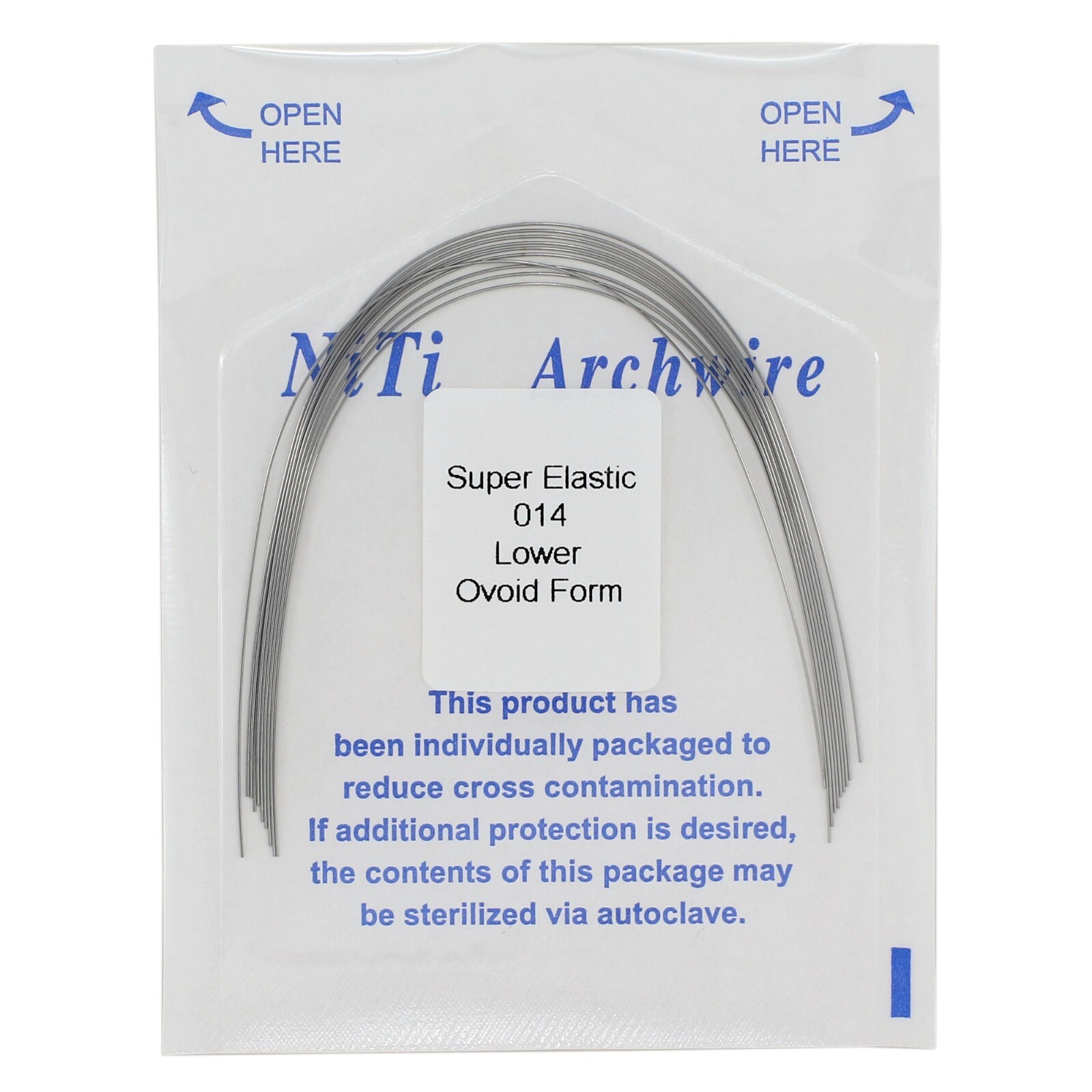 Dental Orthodontic Elastic Niti Arch Wire Round Ovoid 012 014 016 18 Upper Lower