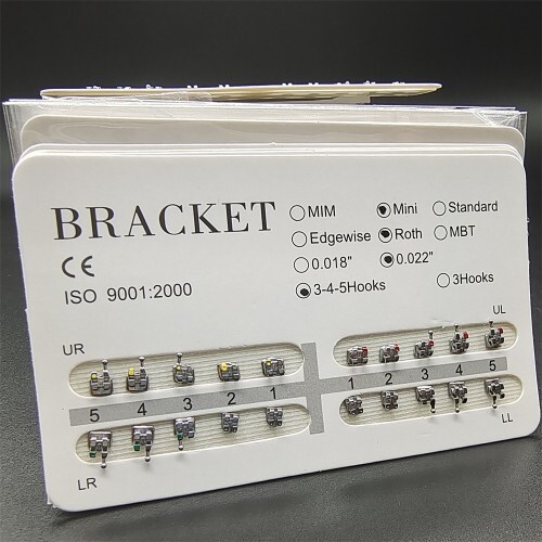 50 Packs Dental Orthodontic Brackets Braces Metal Mini Roth.022 Hooks 345