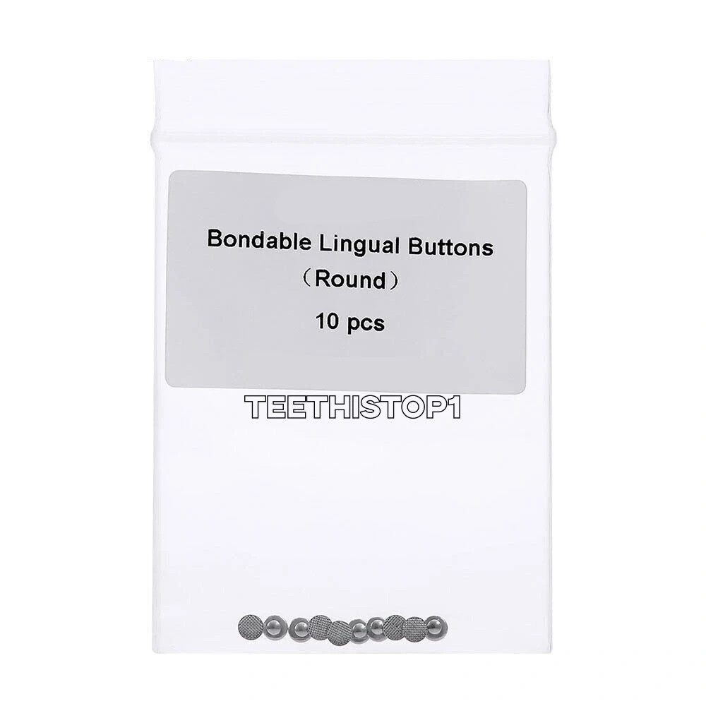 50 Pcs Dental Supplies Orthodontic Ortho Lingual Buttons for Bondable Round Base