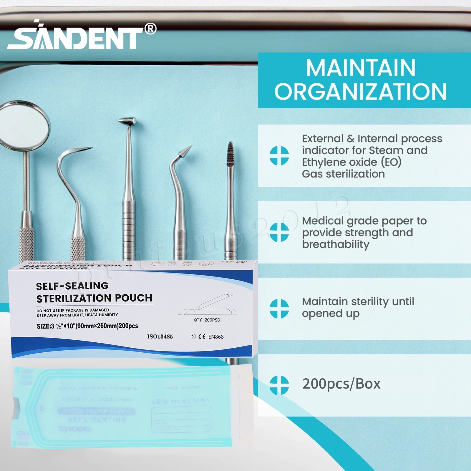 400 3.5″ x 10″ Self-Sealing Sterilization Pouch Tattoo Dental Pouches