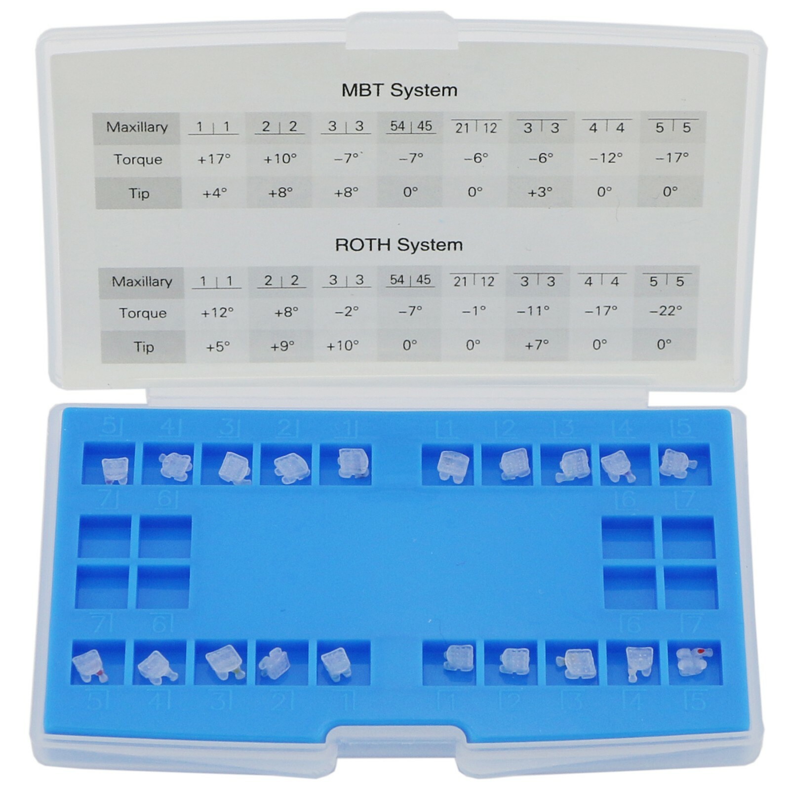 3M Style Dental Orthodontic Ceramic Bracket Braces Roth MBT .022 .018 Hooks 345