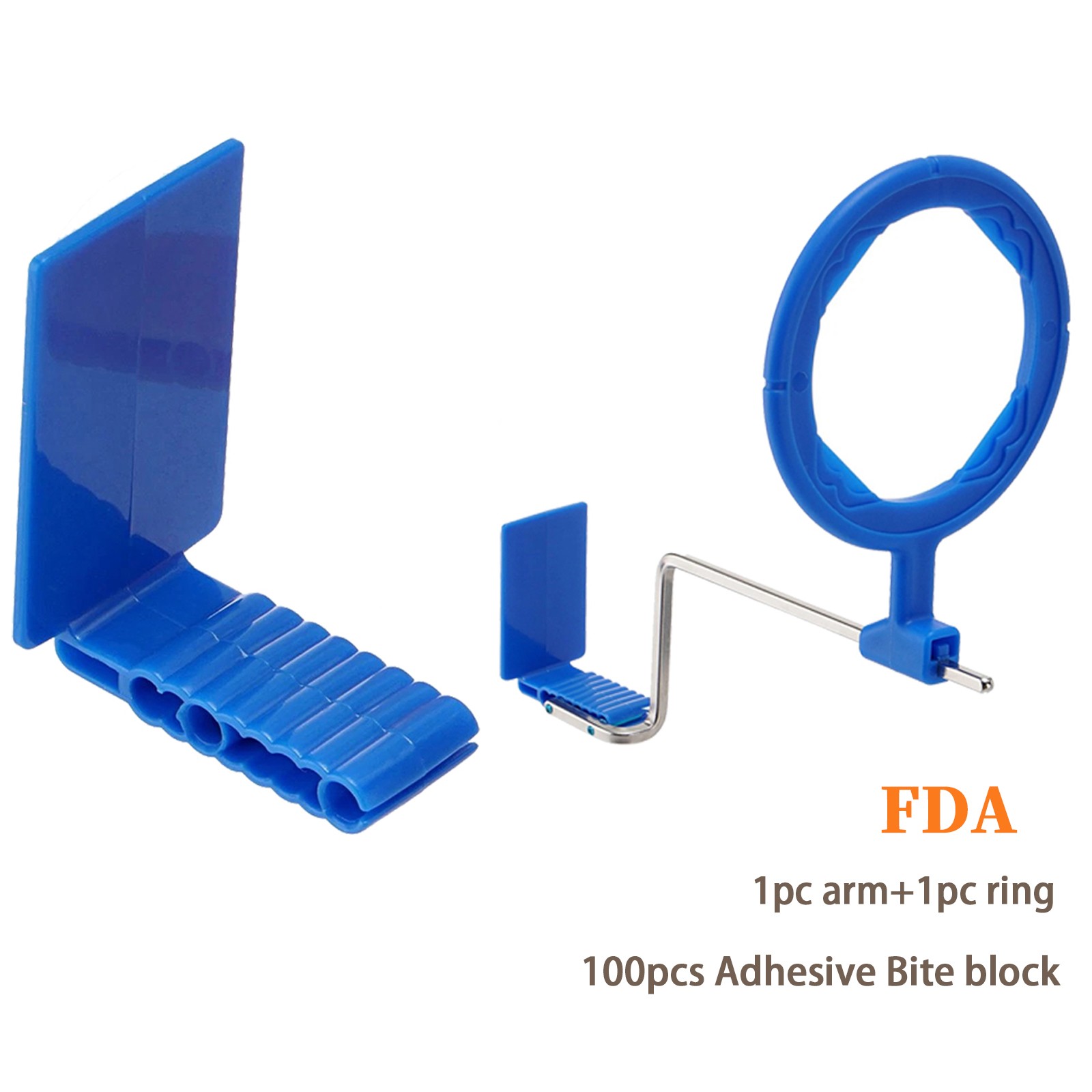 Dental X-Ray Sensor Holder 100 pcs self-adhesive Bite block (1pcs Arm+Ring) Set