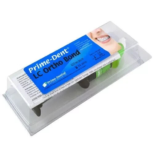 Prime Dental Light Cure Orthodontic Resin Adhesive Ortho Bond (2 Syringe Kit)