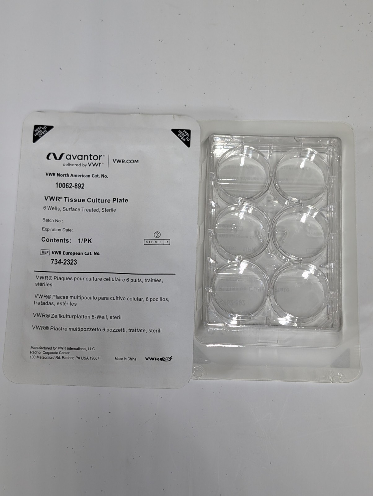 VWR Avantor 10062-892 Culture Plate 6-Well Sterile Ex 07.2026 (42 Remaining)