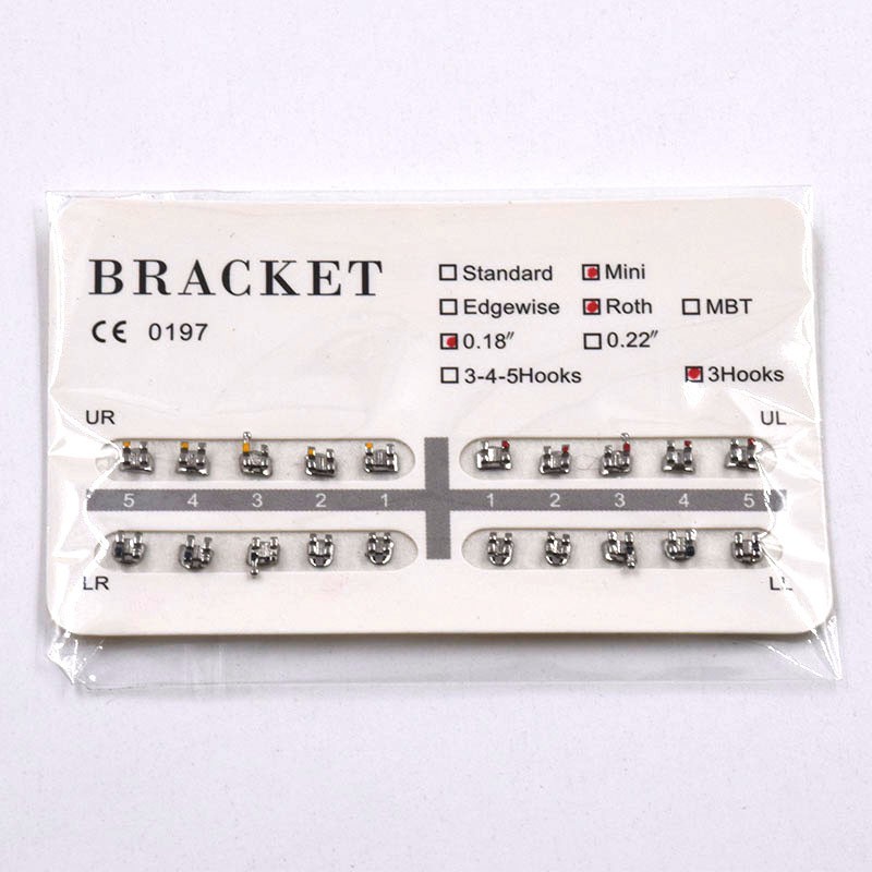Dental Orthodontic Brackets Brace Mini Standard Roth MBT Edgewise .022/.018 Hook