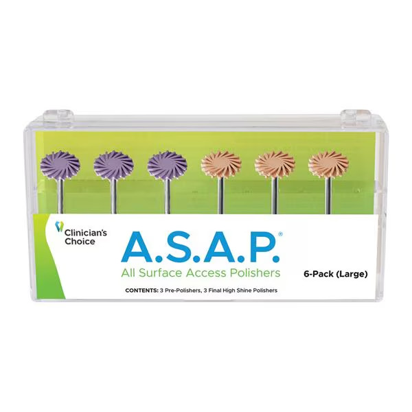 Clinician’s Choice A.S.A.P All Surface Access Polishers Assorted Large 6P