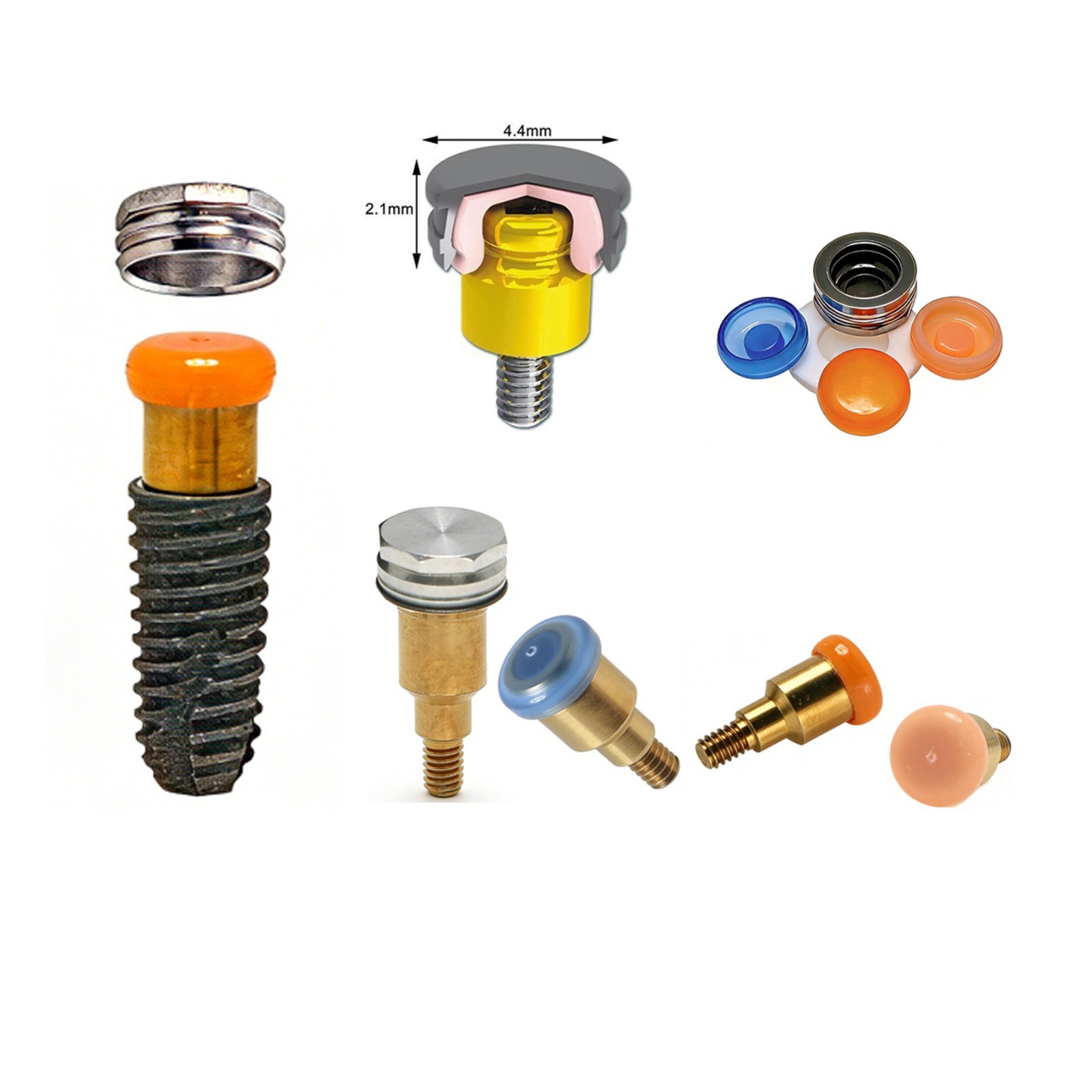 10Pcs US Dental attachment Zest Locator system standard Male Cap Inserts fit for