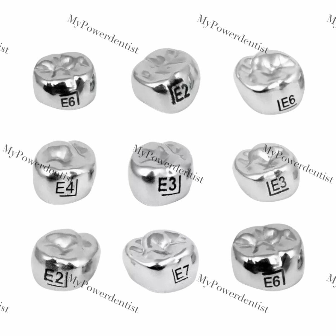 Dental Kids Primary Molar Crown Stainless Steel Kit/Refill 48Size