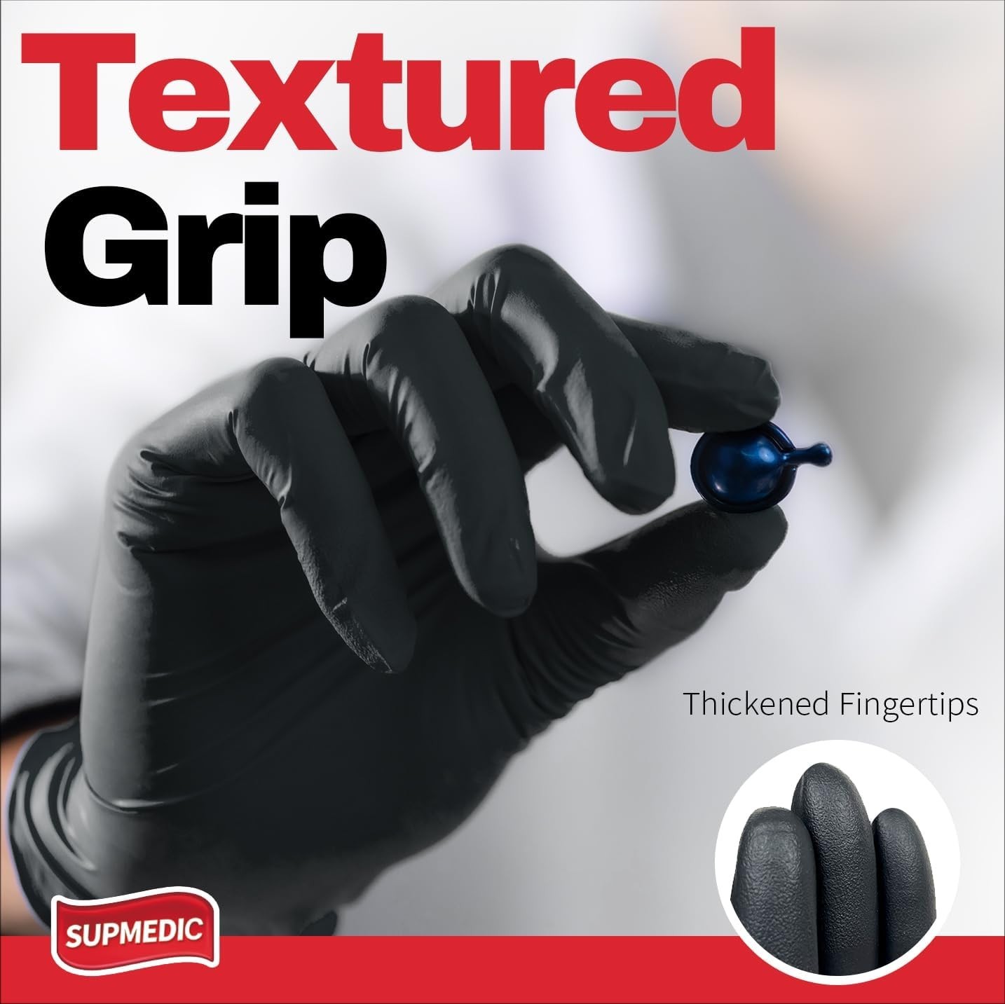 Black Industrial Disposable Nitrile Gloves 4 & 5 Mil Latex & Powder Free