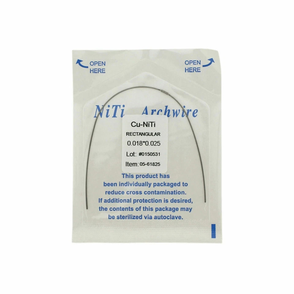 Dental Orthodontic Cu NiTi Copper Nickel Titanium Arch Wire Rectangular Round