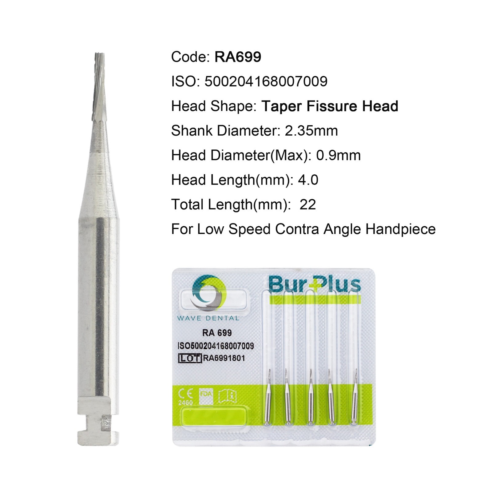 WAVE Dental Latch Carbide Burs Surgical RA SURG Round RA 2 4 6 8 557 Slow Speed
