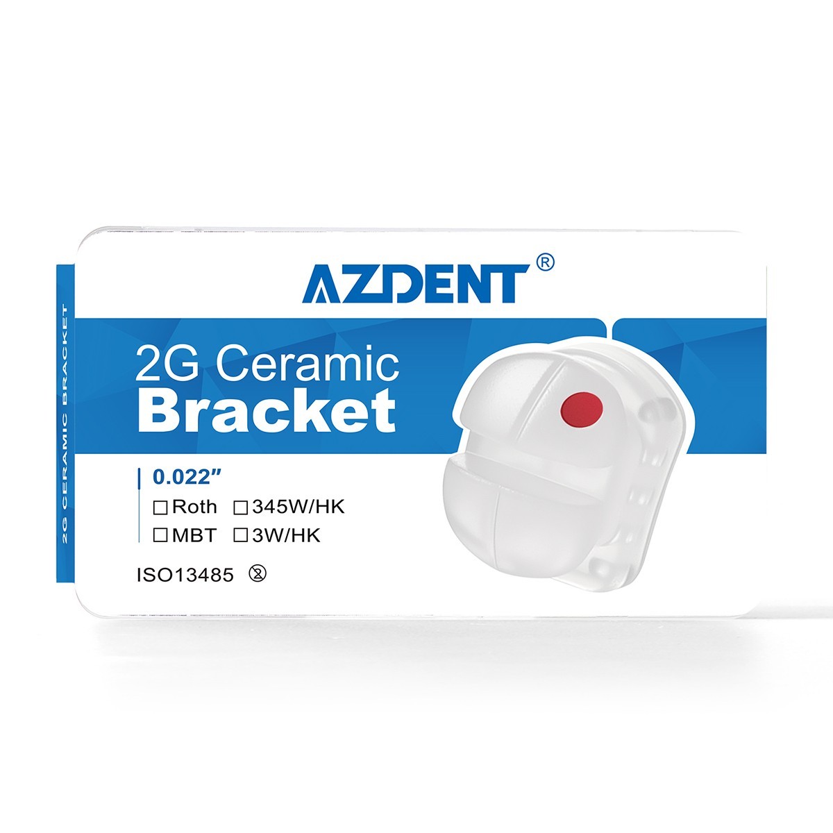 Mid-axis Dental Orthodontic Ceramic Clear Braces Brackets Roth 0.022 Hooks 345