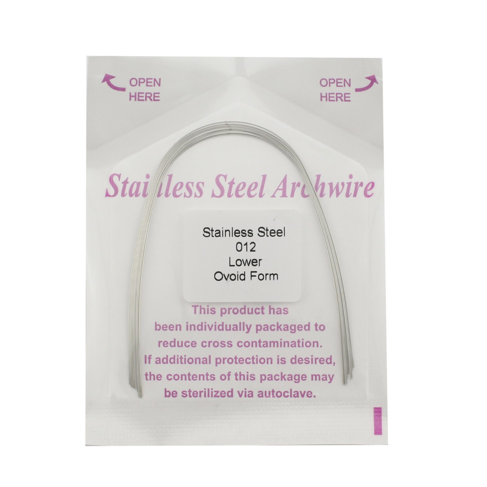 100pcs Dental Orthodontic Stainles Steel Arch Wire Round/Rectangular Ovoid Wires