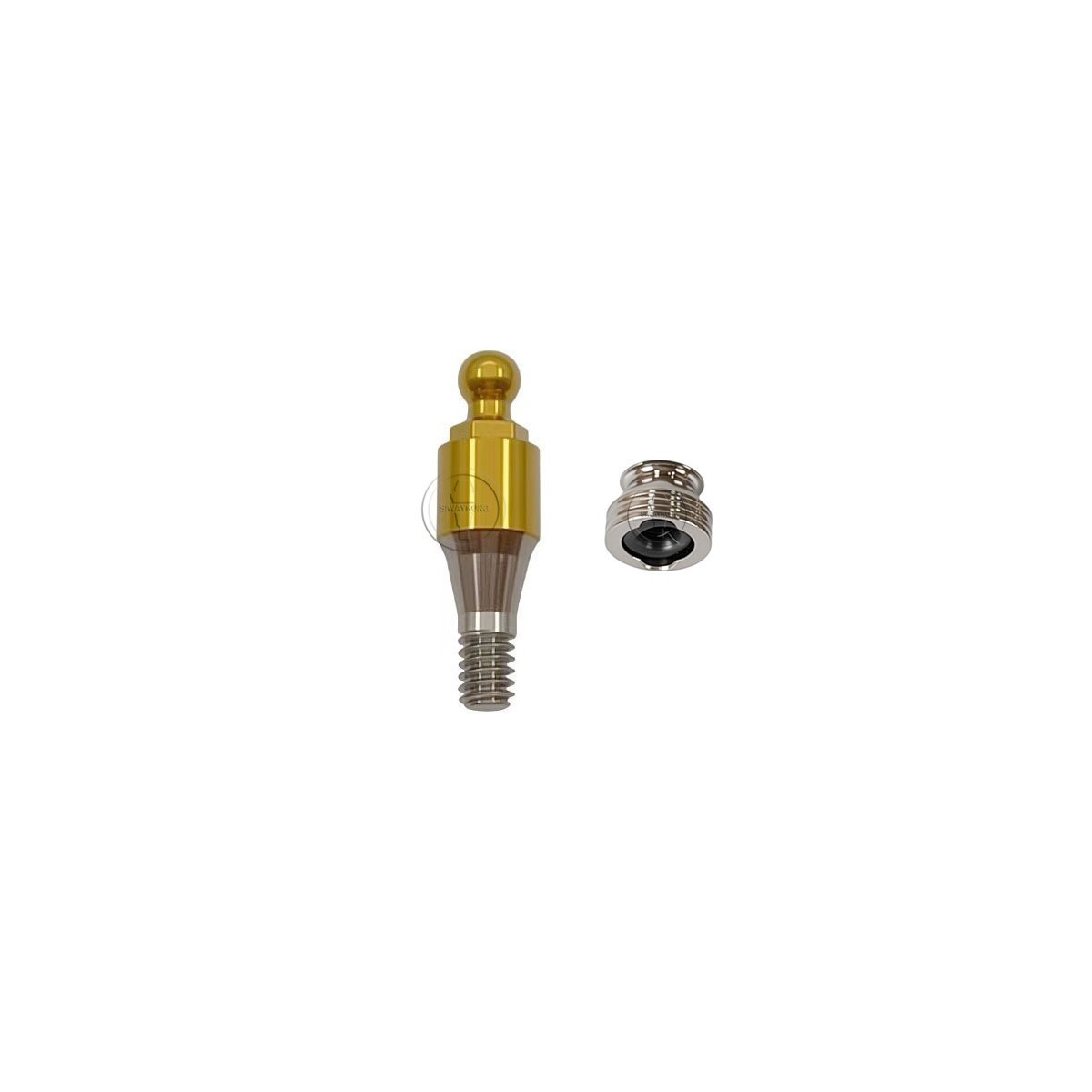 5 pcs Ball attachment abutment straight O-ring system for Hiossen Osstem M R