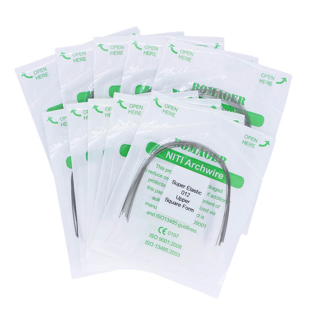 20×Dental Orthodontic Super Elastic Niti Round Arch Wire Square Form 012 Upper