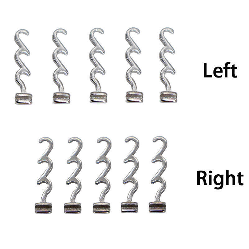 10Pcs/Bag Dental Orthodontic Crimpable Hook Multi-function Long Left/Right S.S