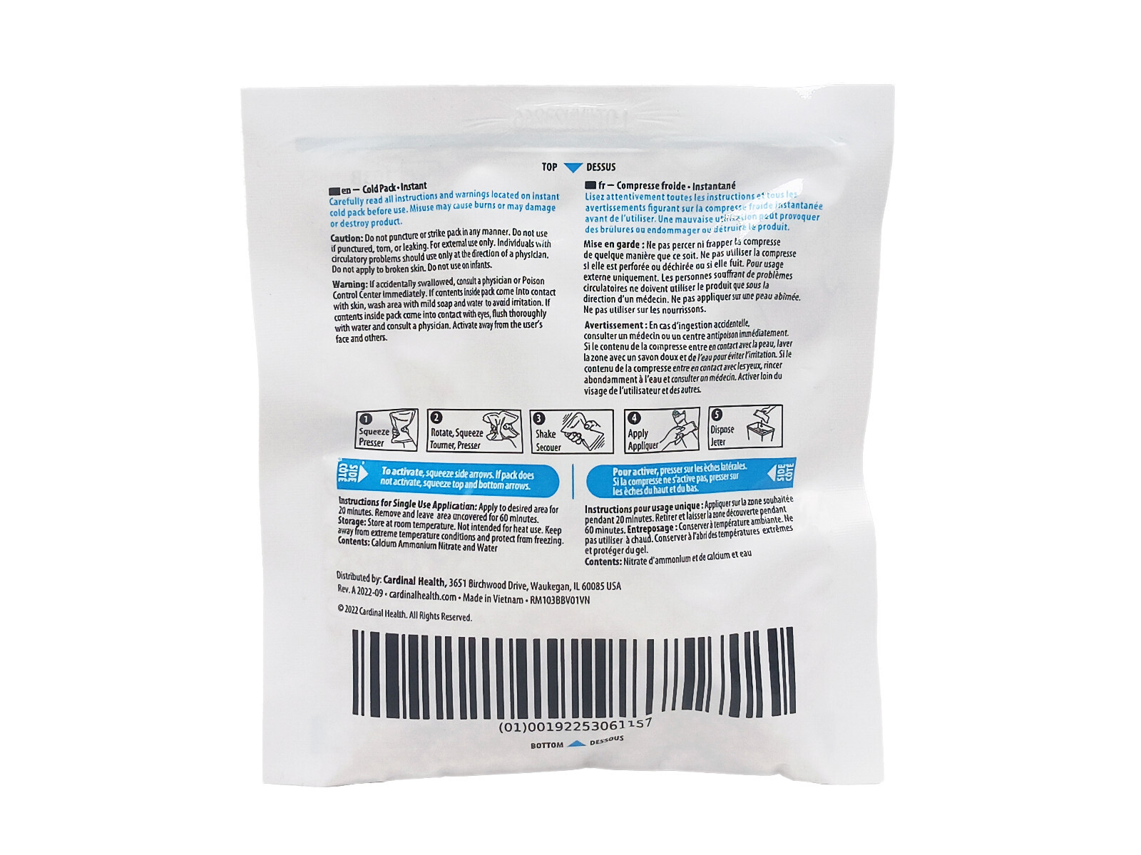 Cardinal Health Instant Cold Ice pack First Aid Kit Size-5 Pks