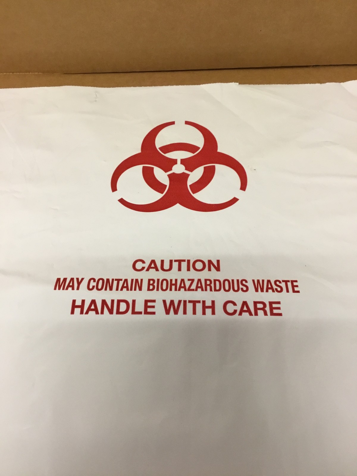 20″ x 30″ Biohazard Waste Bags White Red Heavy Duty 99 Bags Roll FREE SHIPPING