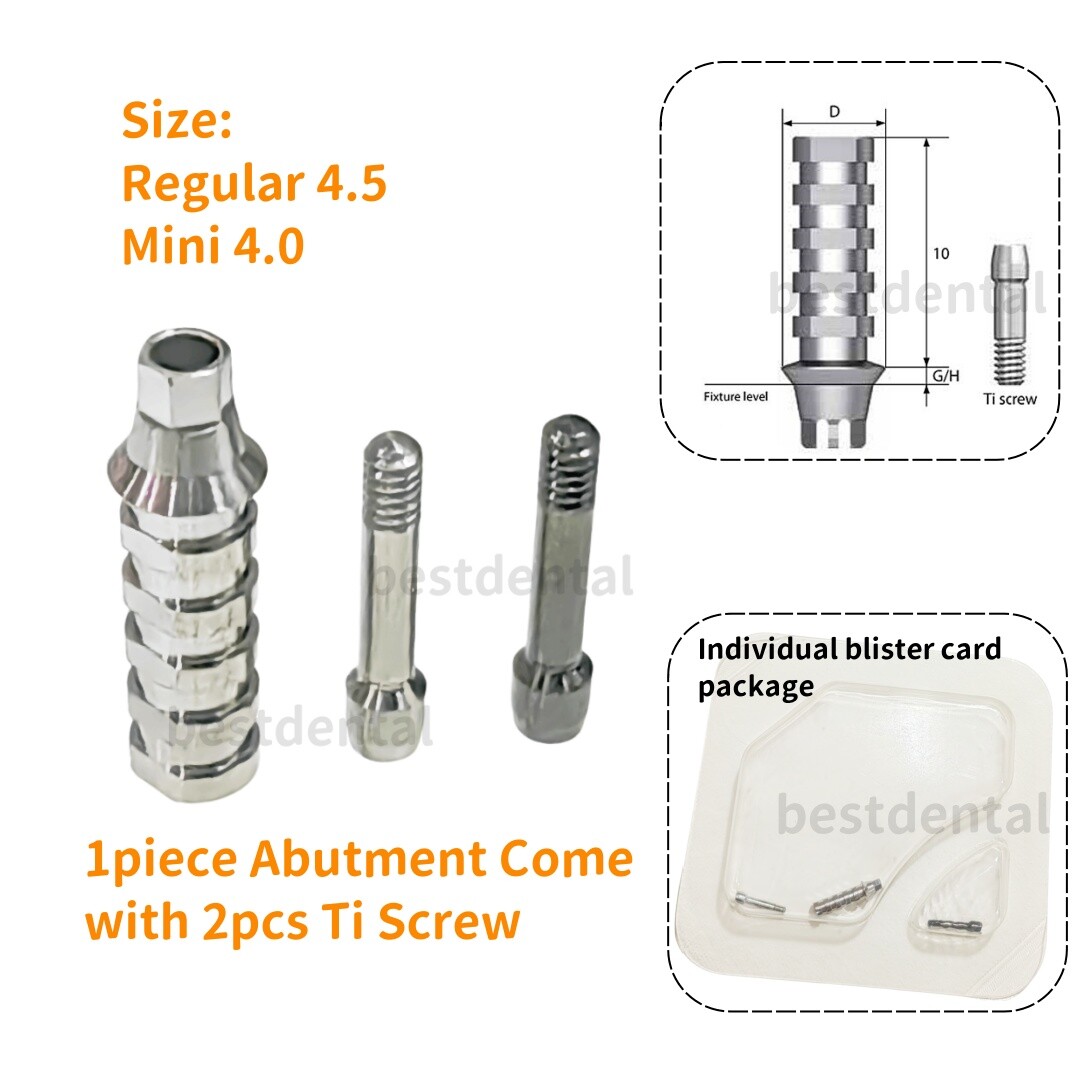 OSS HIO Dental Titanium Screws Temporary Abutment TS ∅4.0/∅4.5 HEX Type