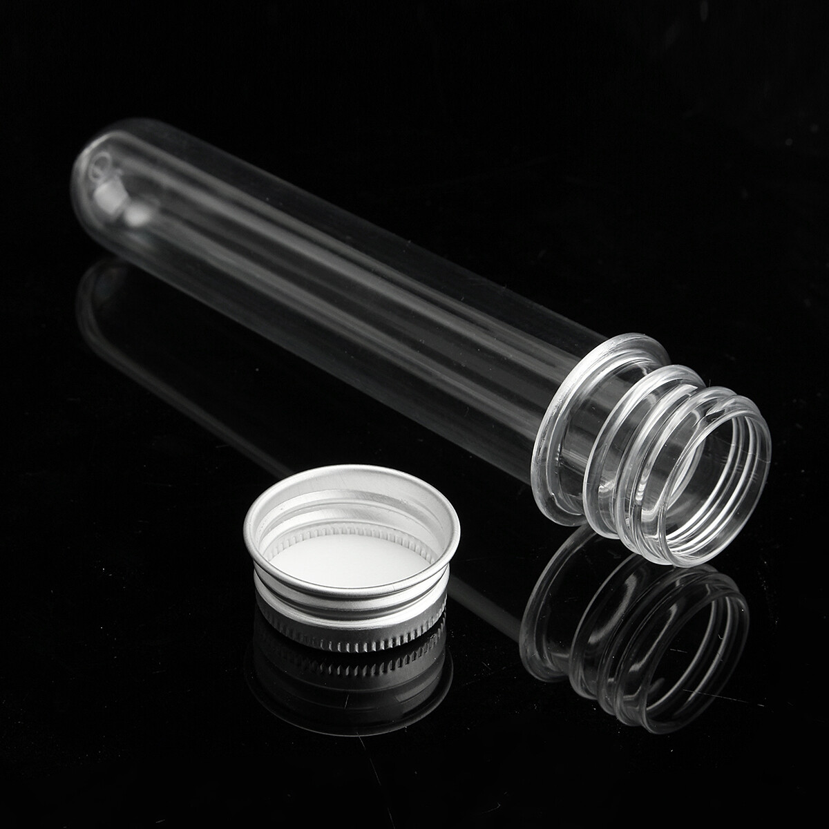 20 Pack 40ml Clear Plastic Test Tubes with Caps for Wedding Favor Storage Lab