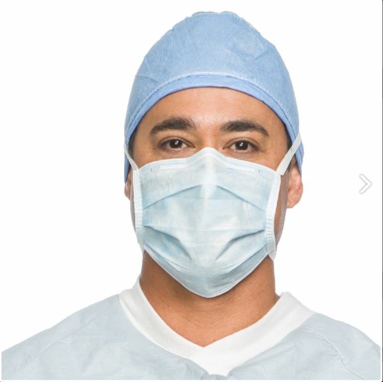 *50-Pieces* Halyard Standard Surgical Mask Blue 49701