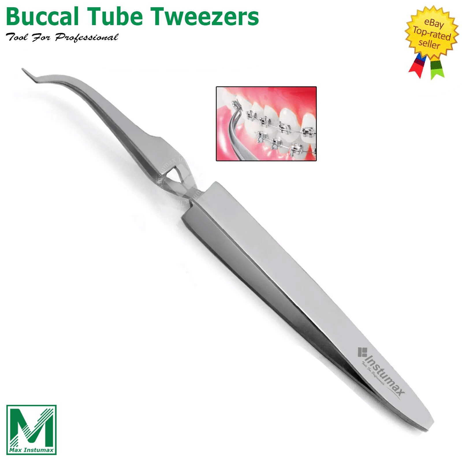 Dental Buccal Tube Tweezers Slim Orthodontic Bracket Holding Placing CE