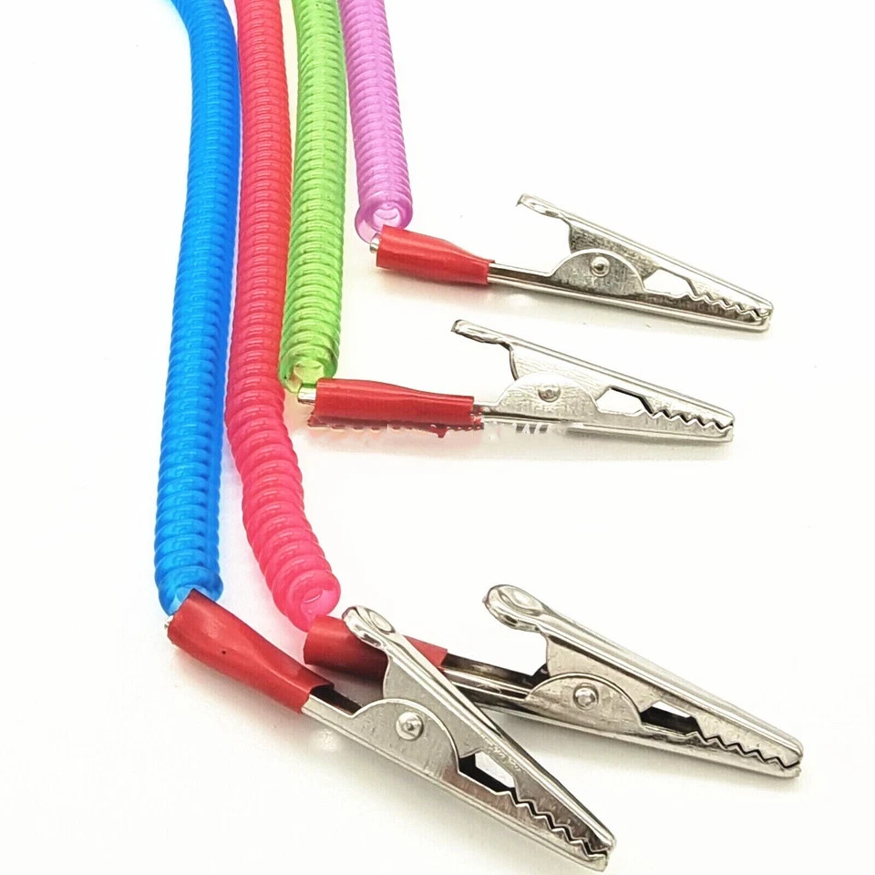 4 Pcs Dental Silicone Bib Clips Crocodile Chain Holders Cord Napkin Flexible