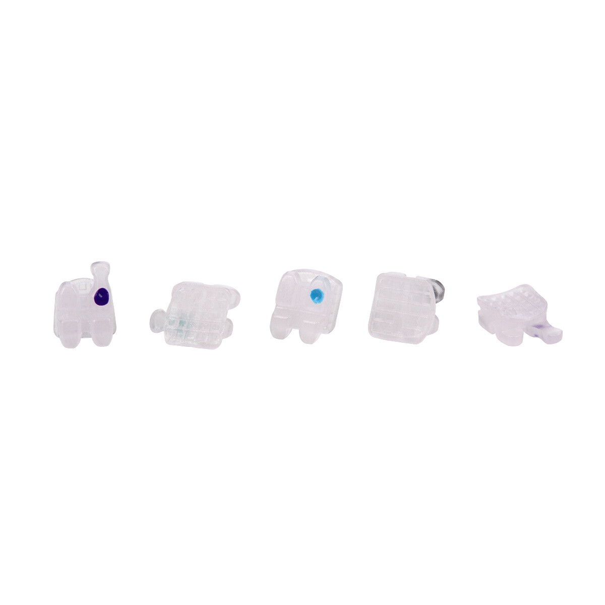 AZDENT Dental Orthodontic Ceramic Brackets Braces Roth.022 345 Hooks Marked