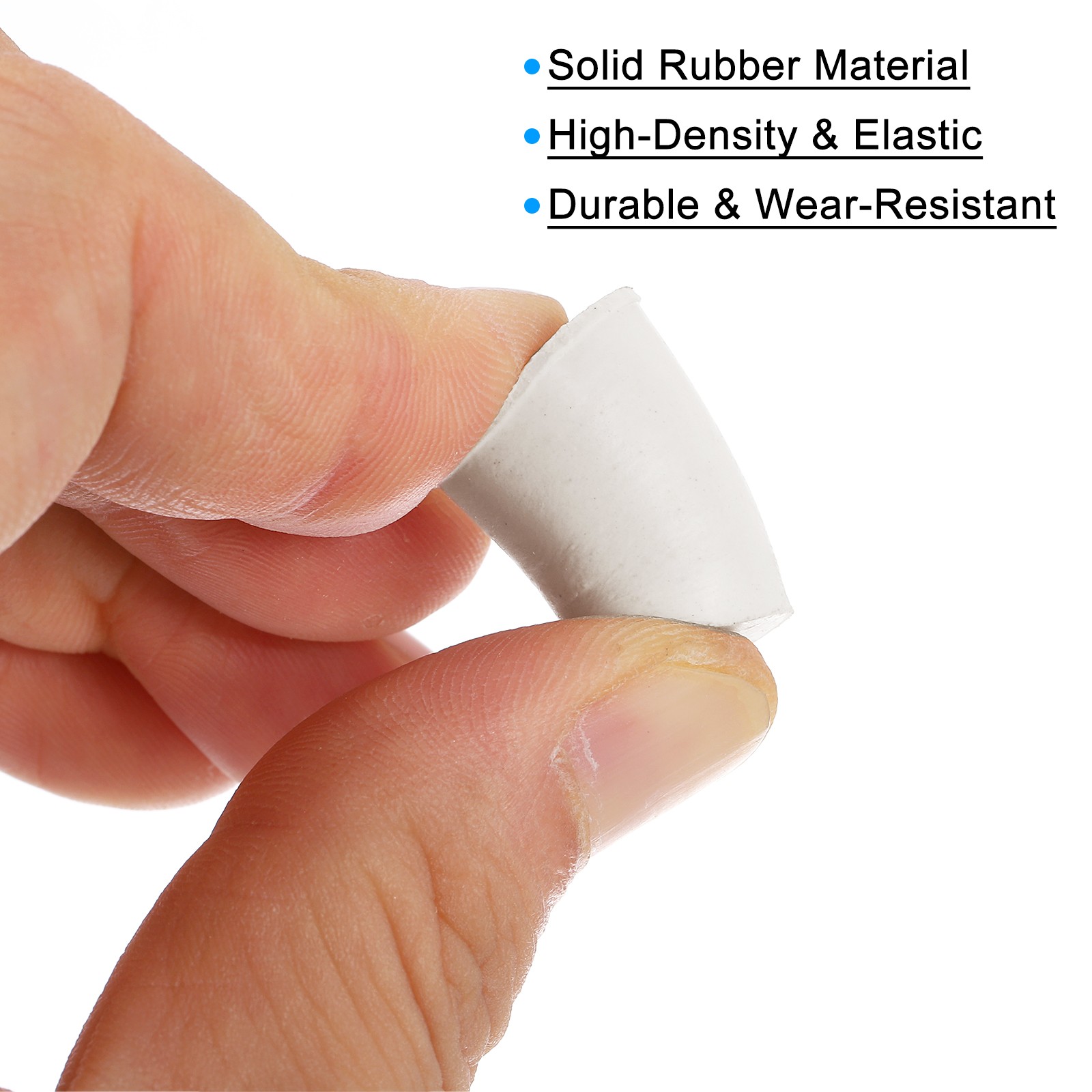2Pcs Solid Rubber Stoppers White 10# Tapered Lab Plugs 52x43x32mm