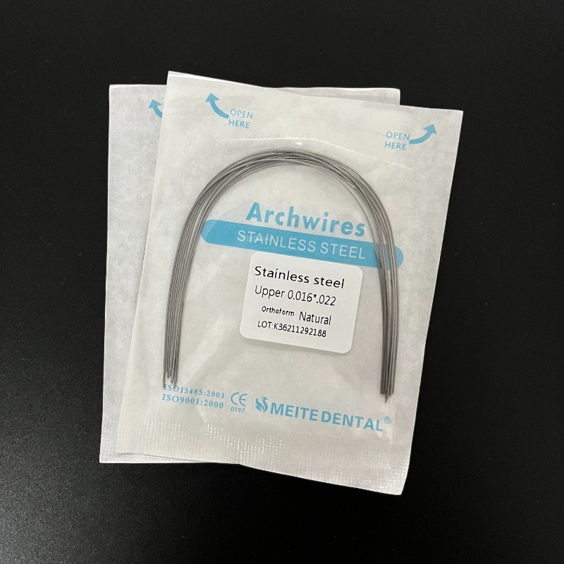 Dental Orthodontic Stainless Steel Round/Rectangular Arcos Arch Wires Natural