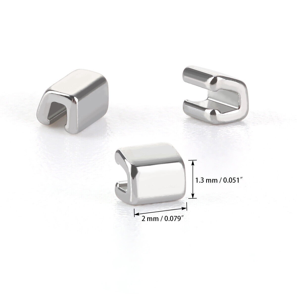 10 Pcs/Pack Dental Orthodontic Crimpable Hooks Stops Metal Stop for Arch Wire