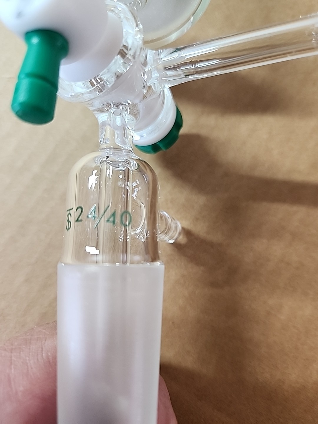 Chemglass GL-32 250mL C Glass Solid Phase Peptide Synthesis Vessel