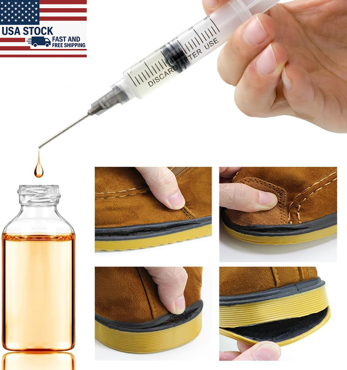 10ml Glue Applicator Syringe with 14G/16G/18G Blunt Tips – For Ink, Epoxy, Craft