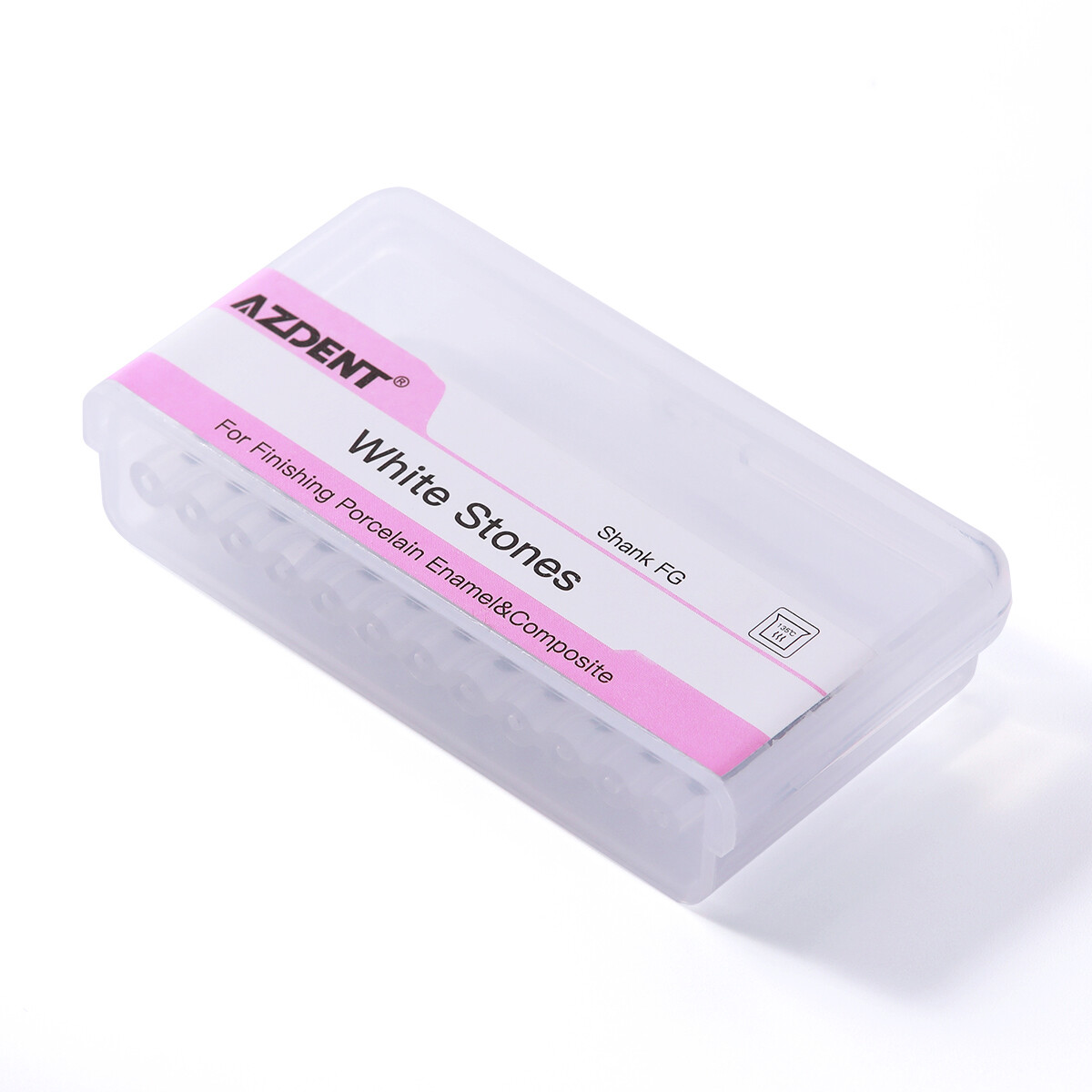 Dental Polishing Burs -FG Abrasion Points Bur Round Mounted White Stone 12/pack