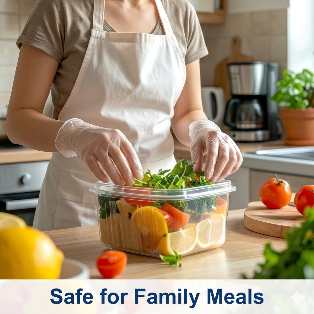 Vinyl Disposable Gloves, Latex Free, Powder Free, Food Safe For Meal Prep